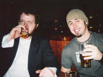 Me and Steve having a beer